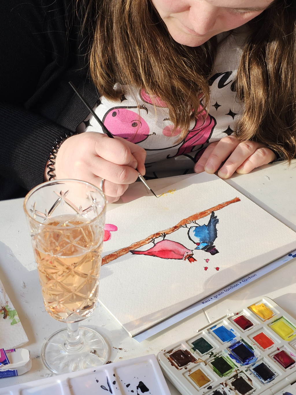 JGA-Teilnehmerin malt Aquarellbild